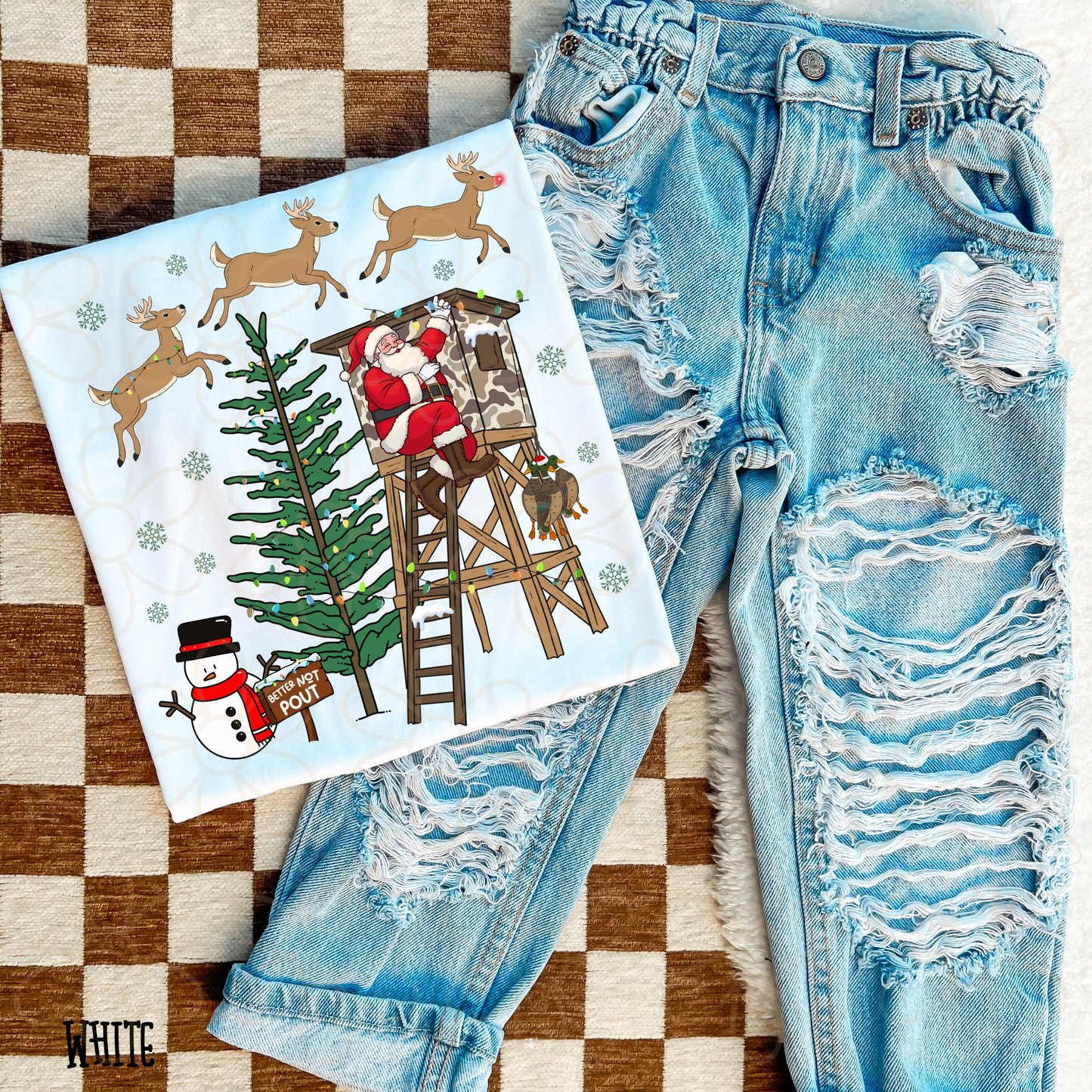 Santa Camo Duck Hunting DTF Transfer