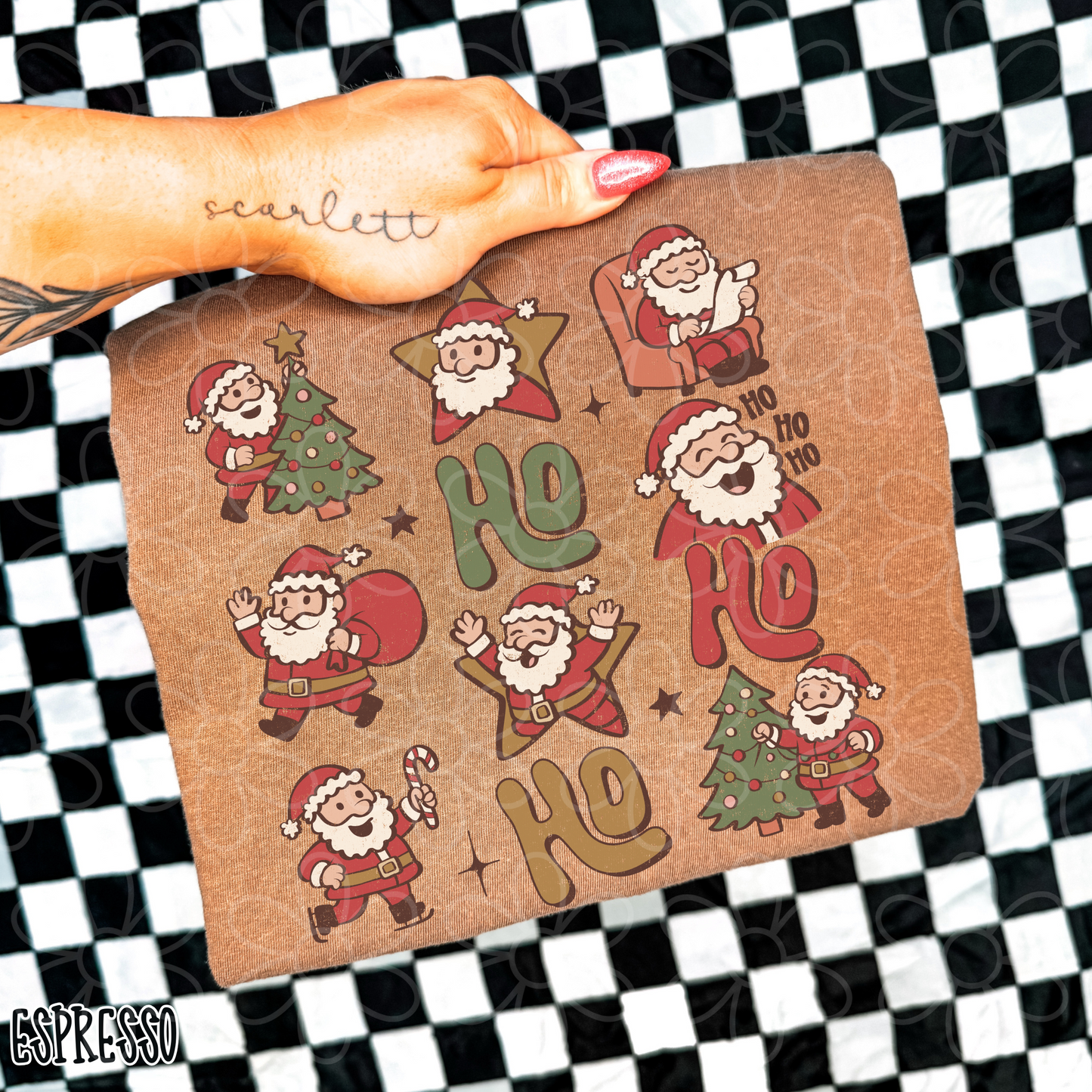 Santa Ho Ho Ho Completed Tee