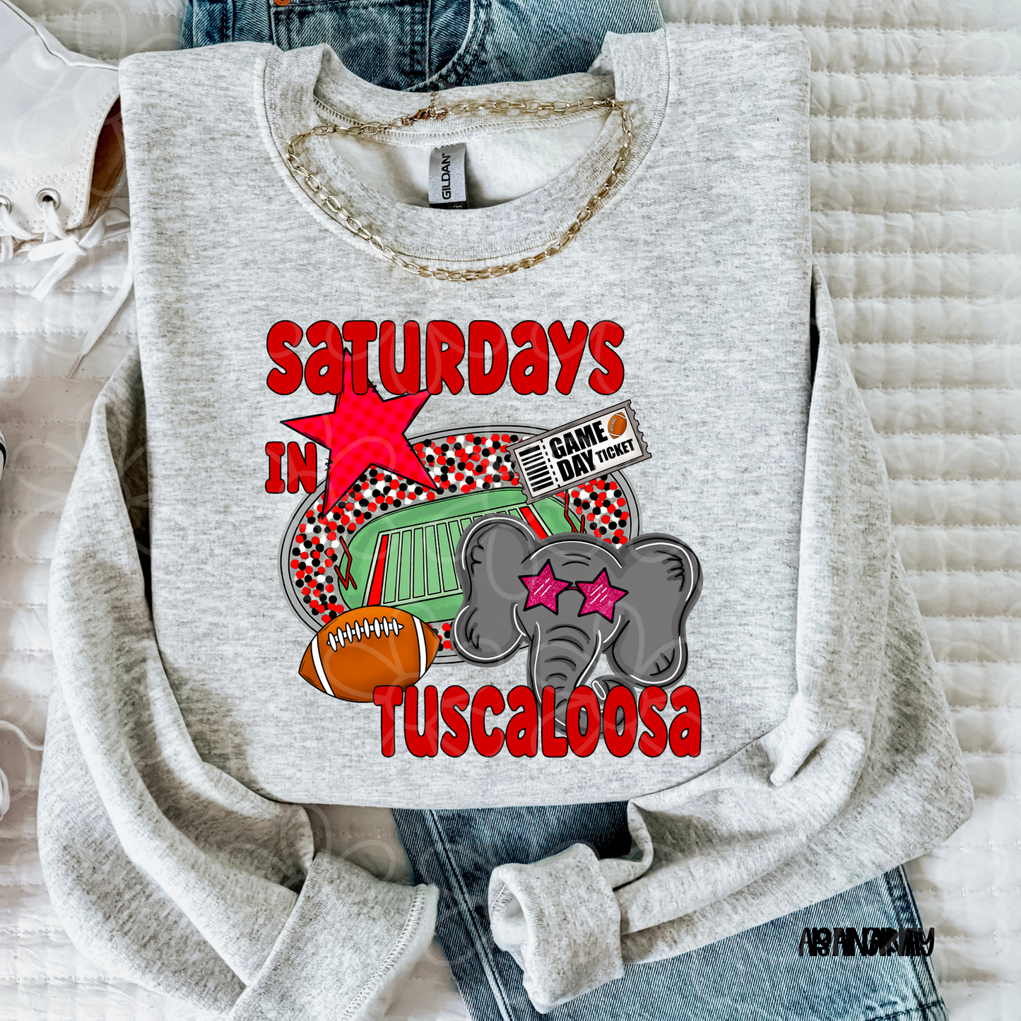 Saturdays In Football (Multiple Options) Kids Completed Tee