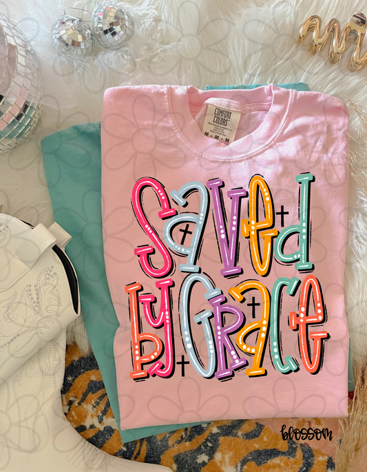 Saved By Grace Kids Completed Tee