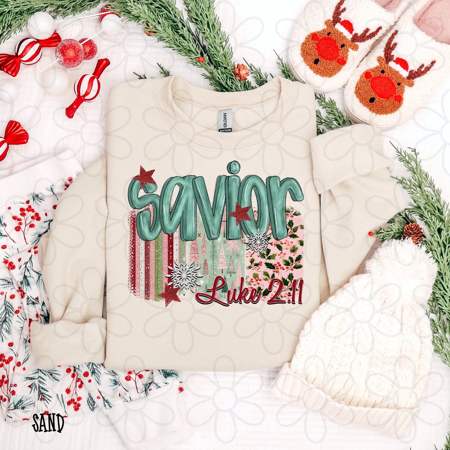 Savior Stripes Snowflakes DTF Transfer