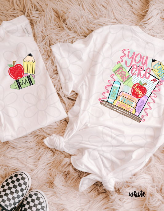 School You Are Affirmations Kids Completed Tee