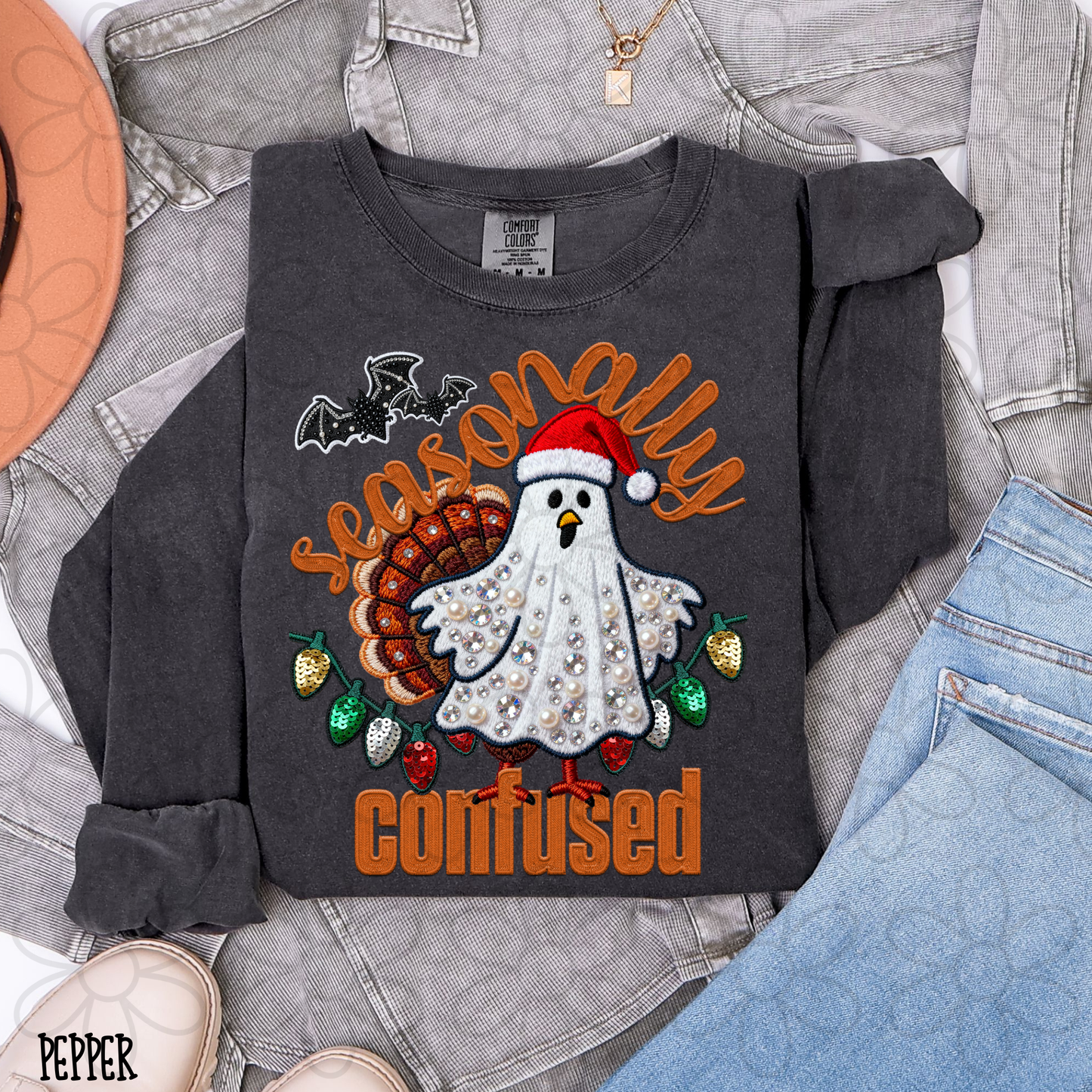 Seasonally Confused Turkey Ghost Completed Tee