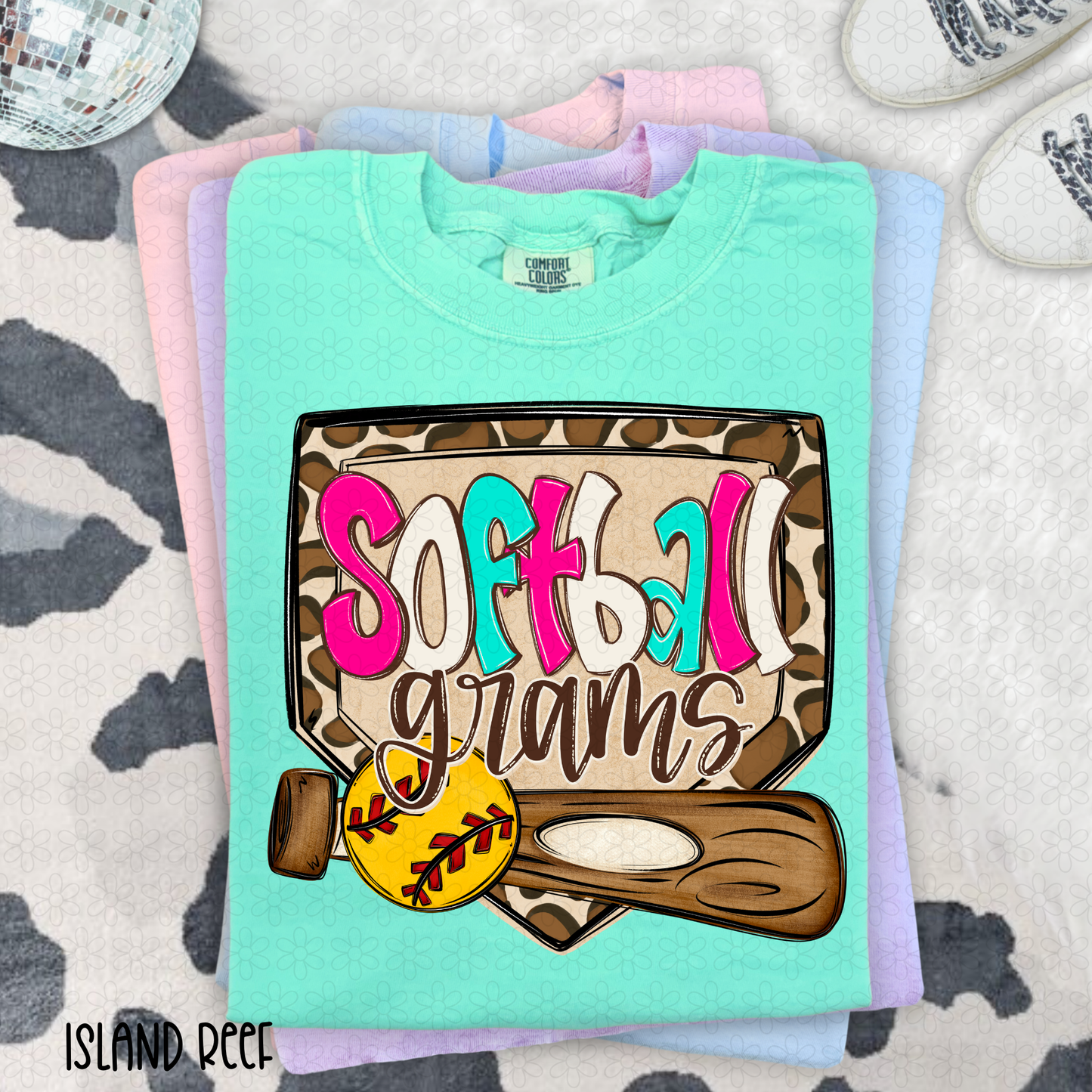 Leopard Plate Softball Titles (Multiple Options No Customs) DTF Transfer
