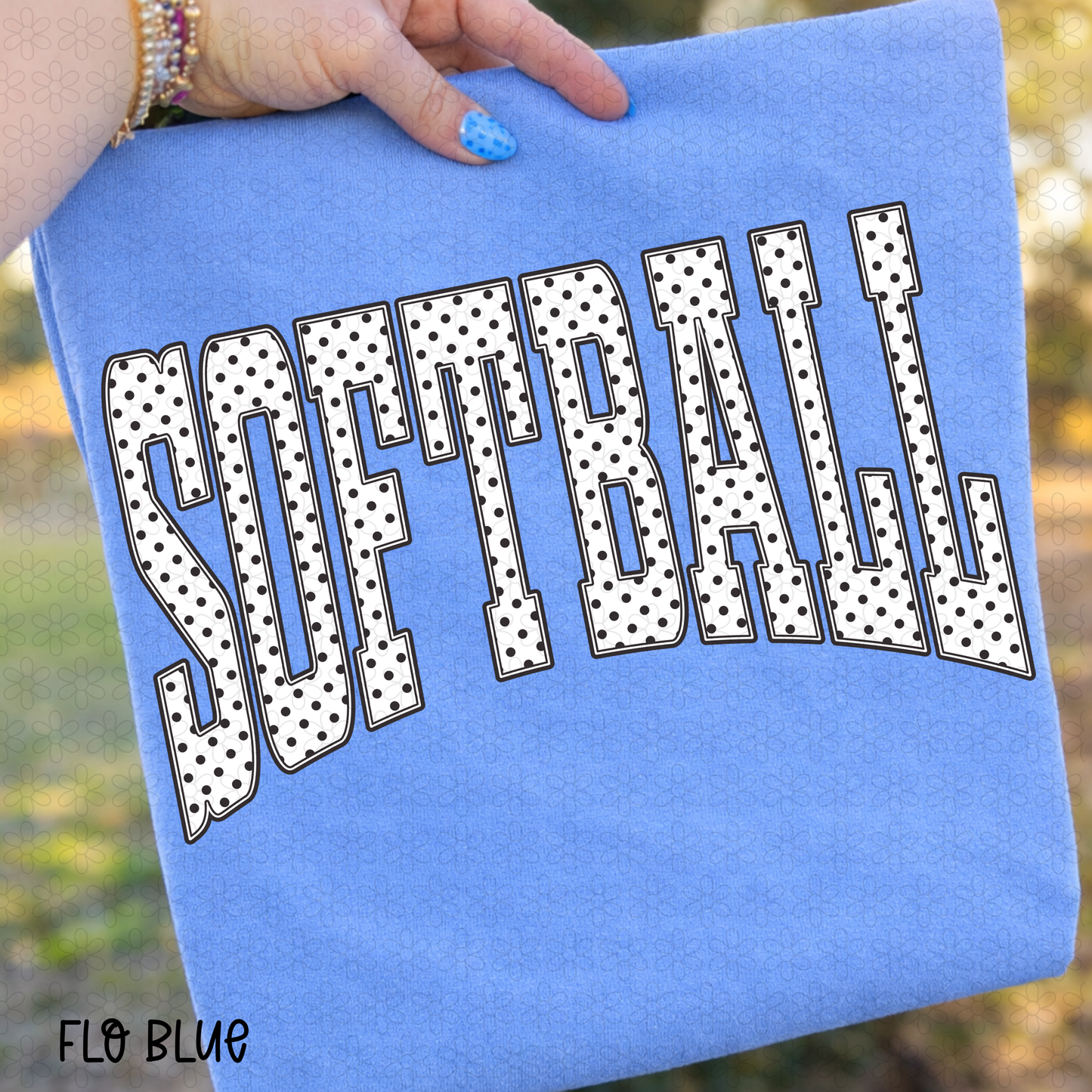 Softball polka dot DTF Transfer
