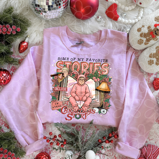 Some Of My Favorite Stories Include A Christmas Story Kids Completed Tee