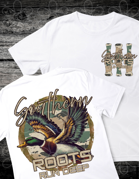 Southern Roots Run Deep Duck Kids Completed Tee