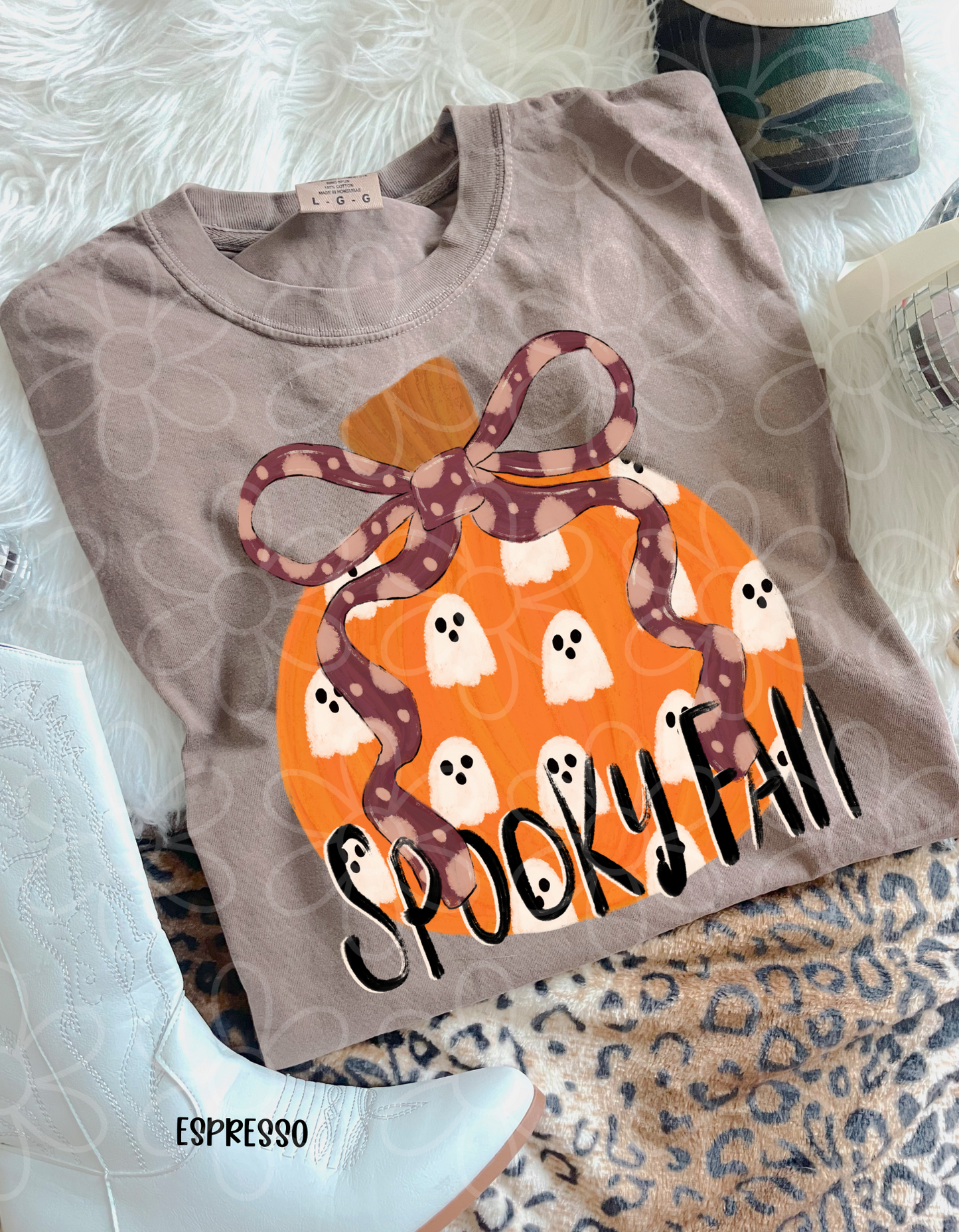 Spooky Fall Pumpkin Ghosts DTF Transfer