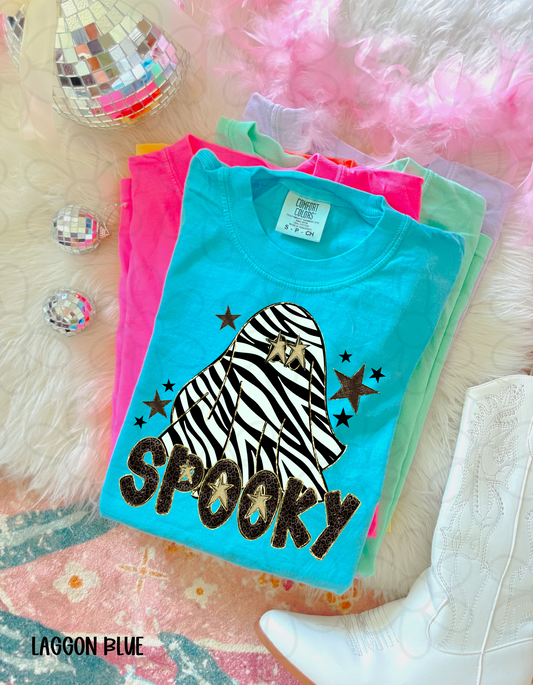 Spooky Zebra Ghost Completed Tee