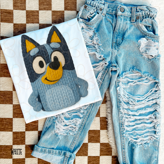 Stitched Bluey Kids Completed Tee