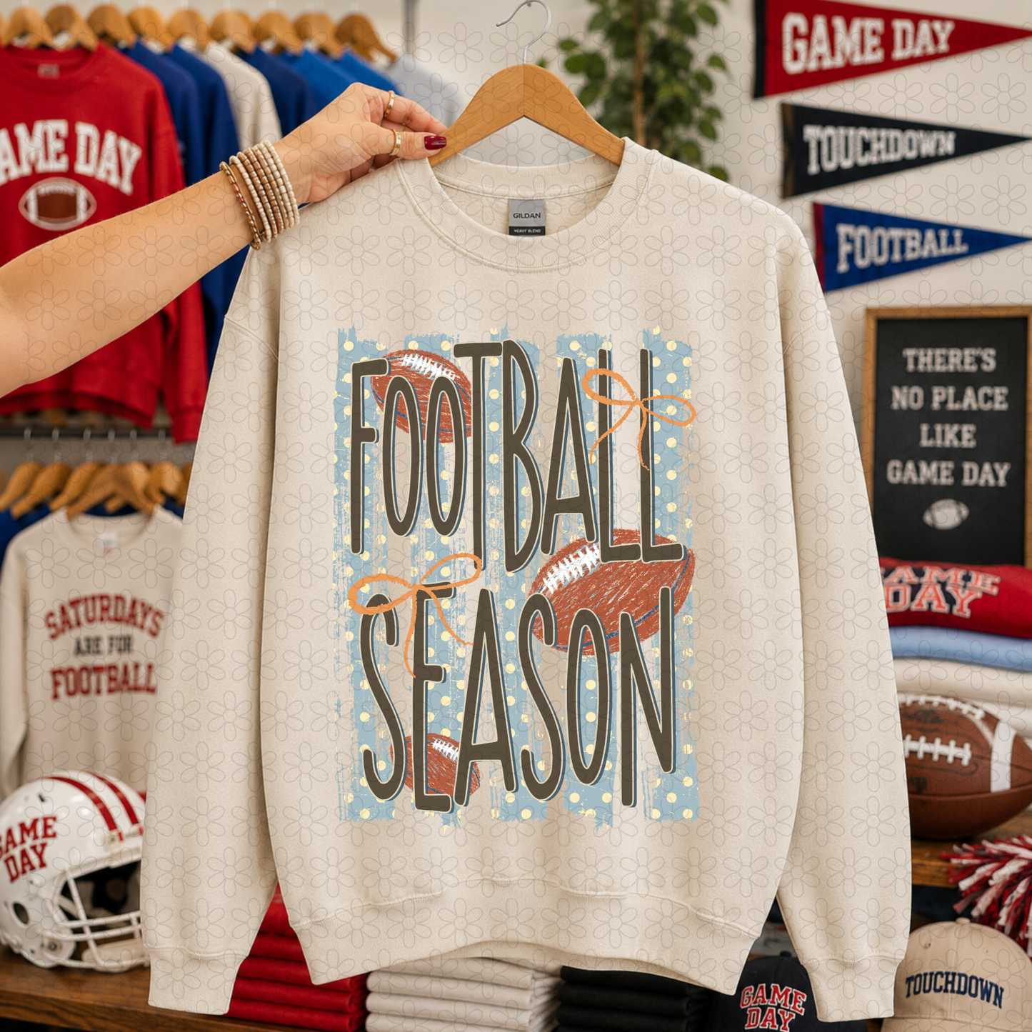 Stripe Football Season DTF Transfer