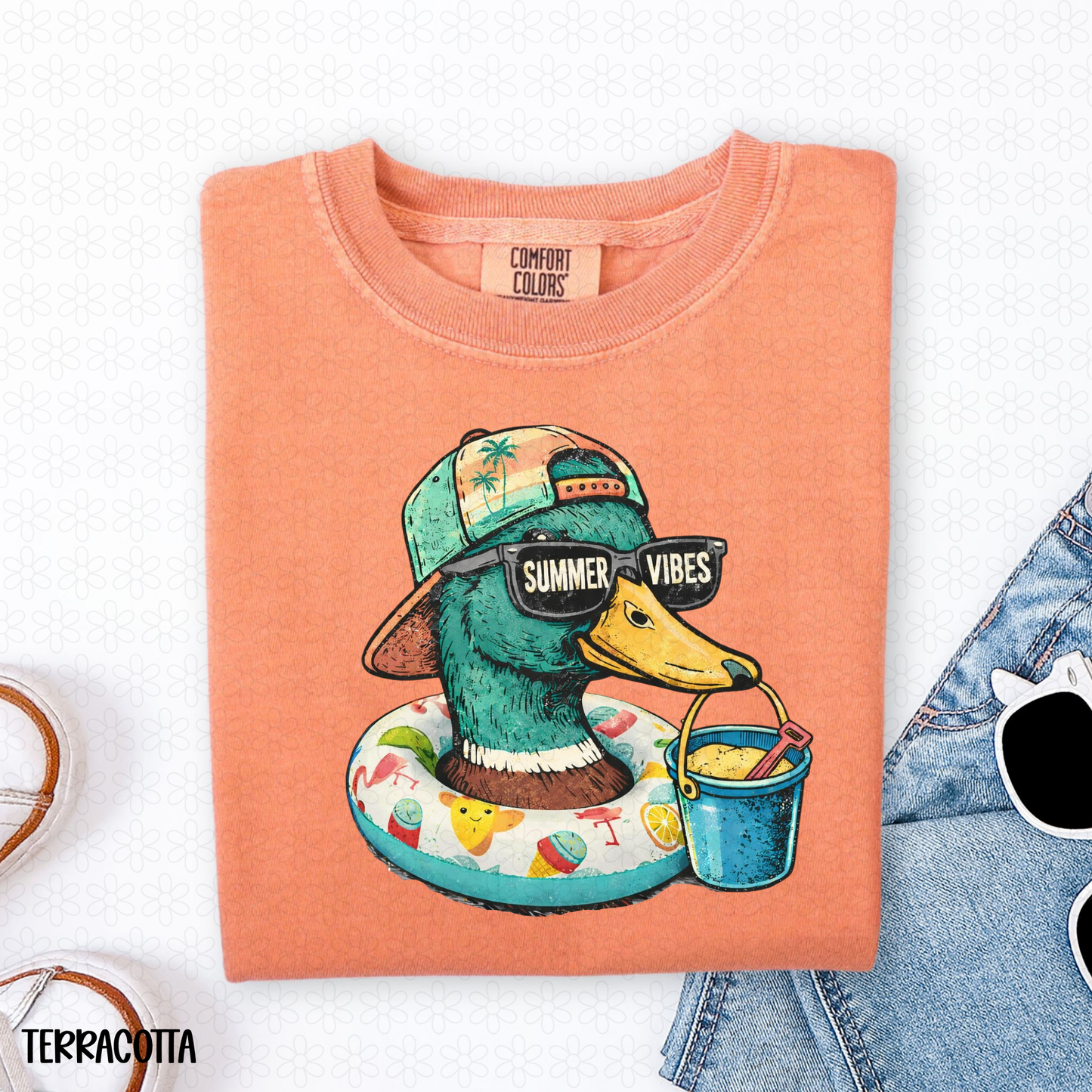 Summer Vibes Duck DTF Transfer