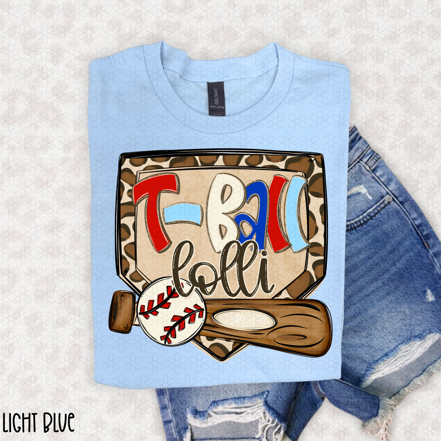 Leopard Plate T-Ball Titles (Multiple Options No Customs) DTF Transfer