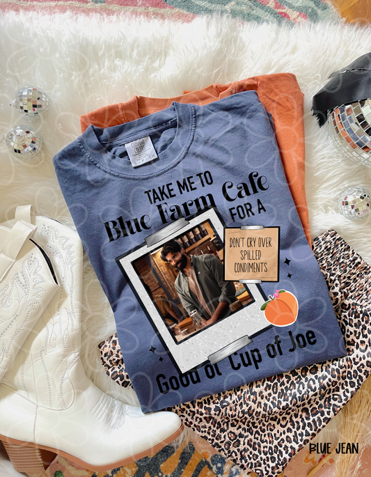 Take Me To Blue Farm Cafe DTF Transfer