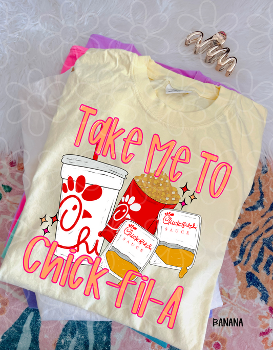 Take Me To Chick Fil A Kids Completed Tee