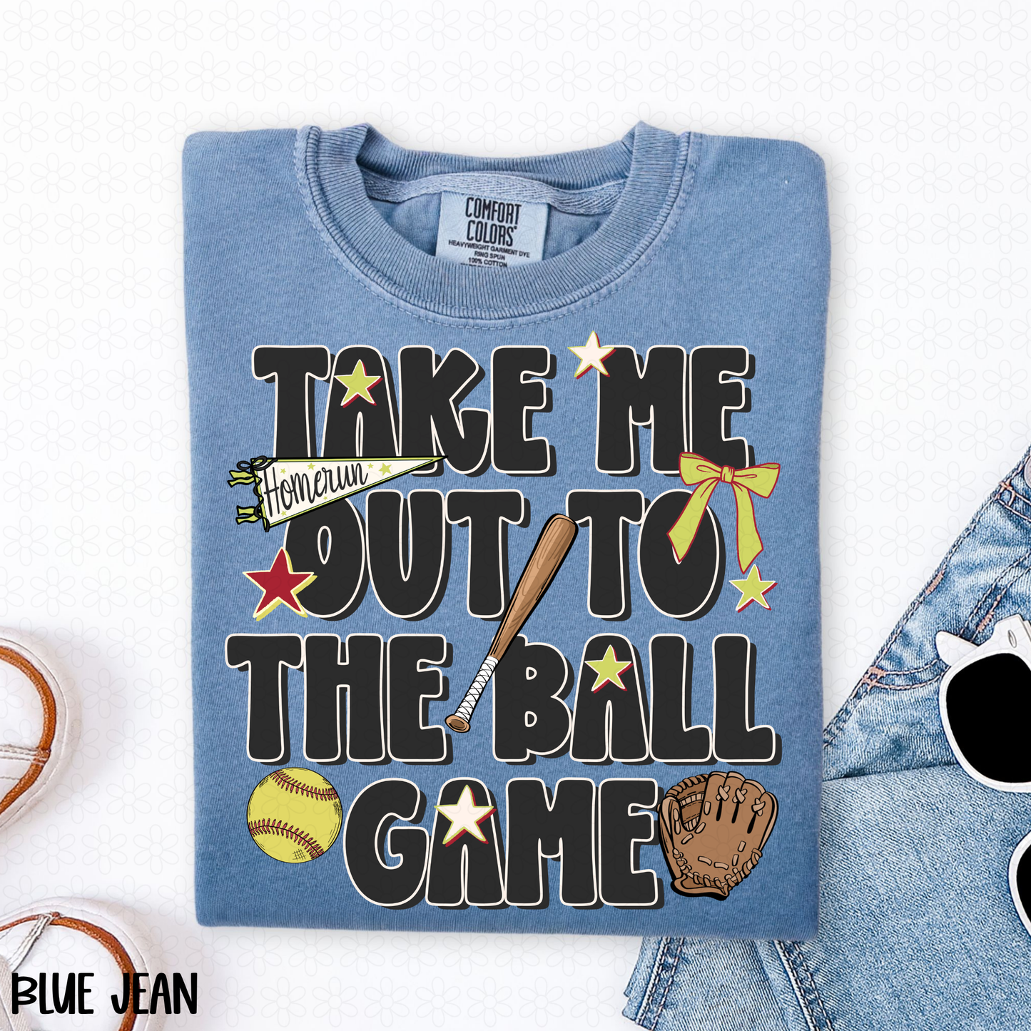 Take Me Out To The Ball Game Softball DTF Transfer