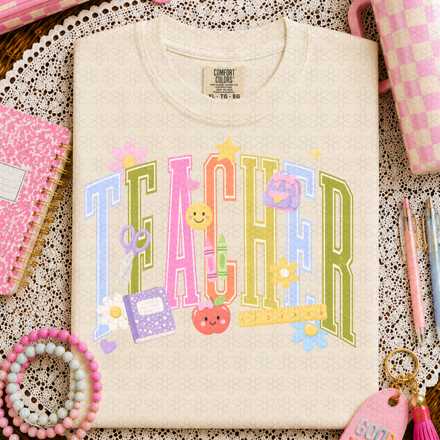 Teacher Flowers DTF Transfer