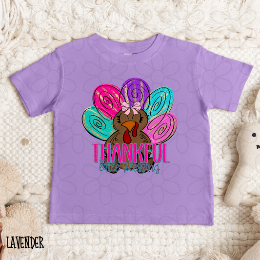 Thankful Little Blessing Turkey Completed Tee