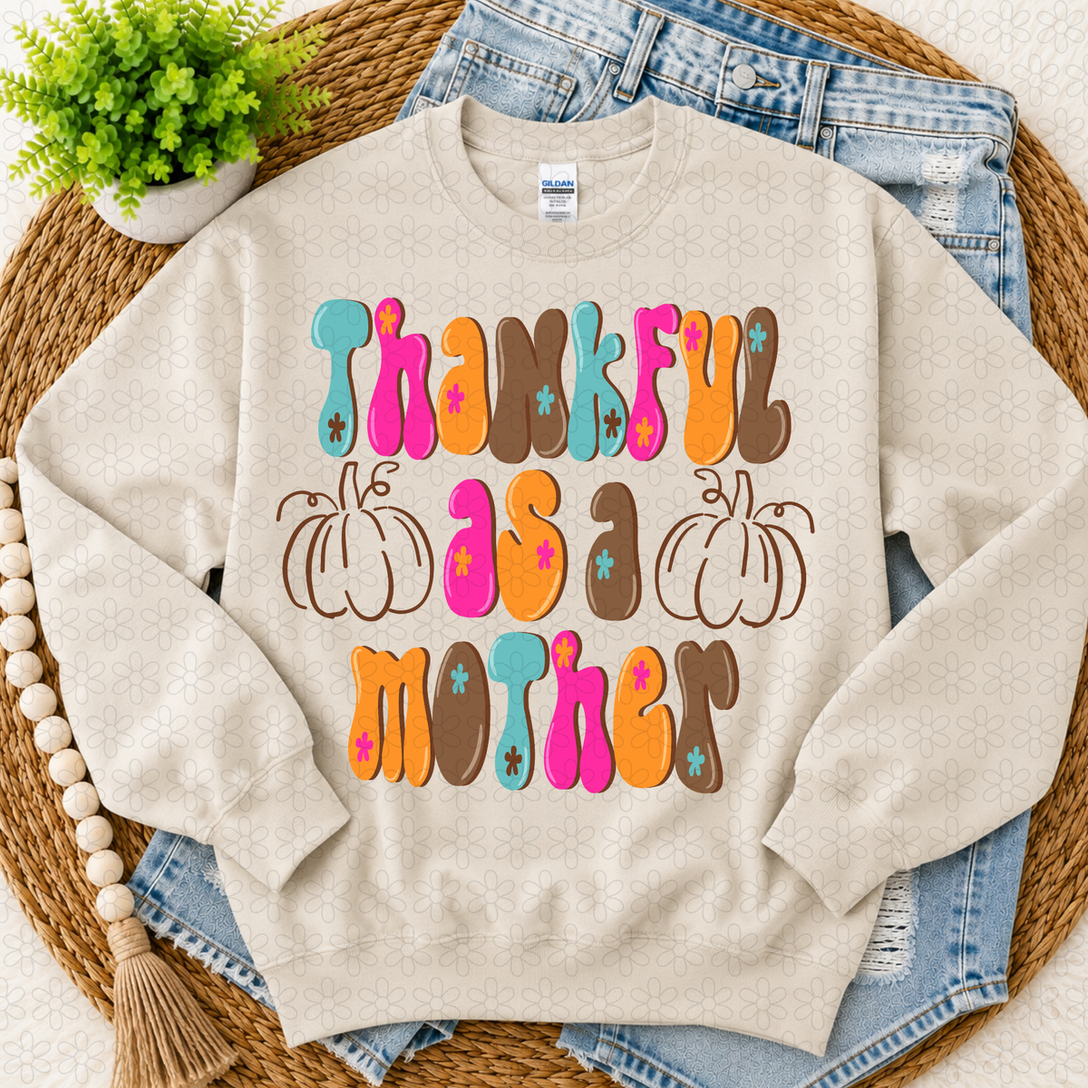 Thankful As a Mother DTF Transfer