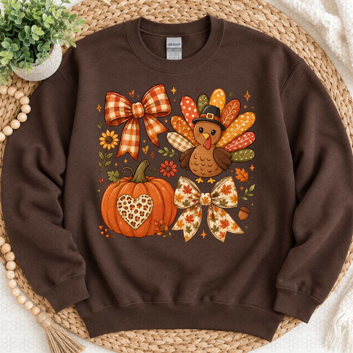 Thanksgiving Turkey Coquette DTF Transfer