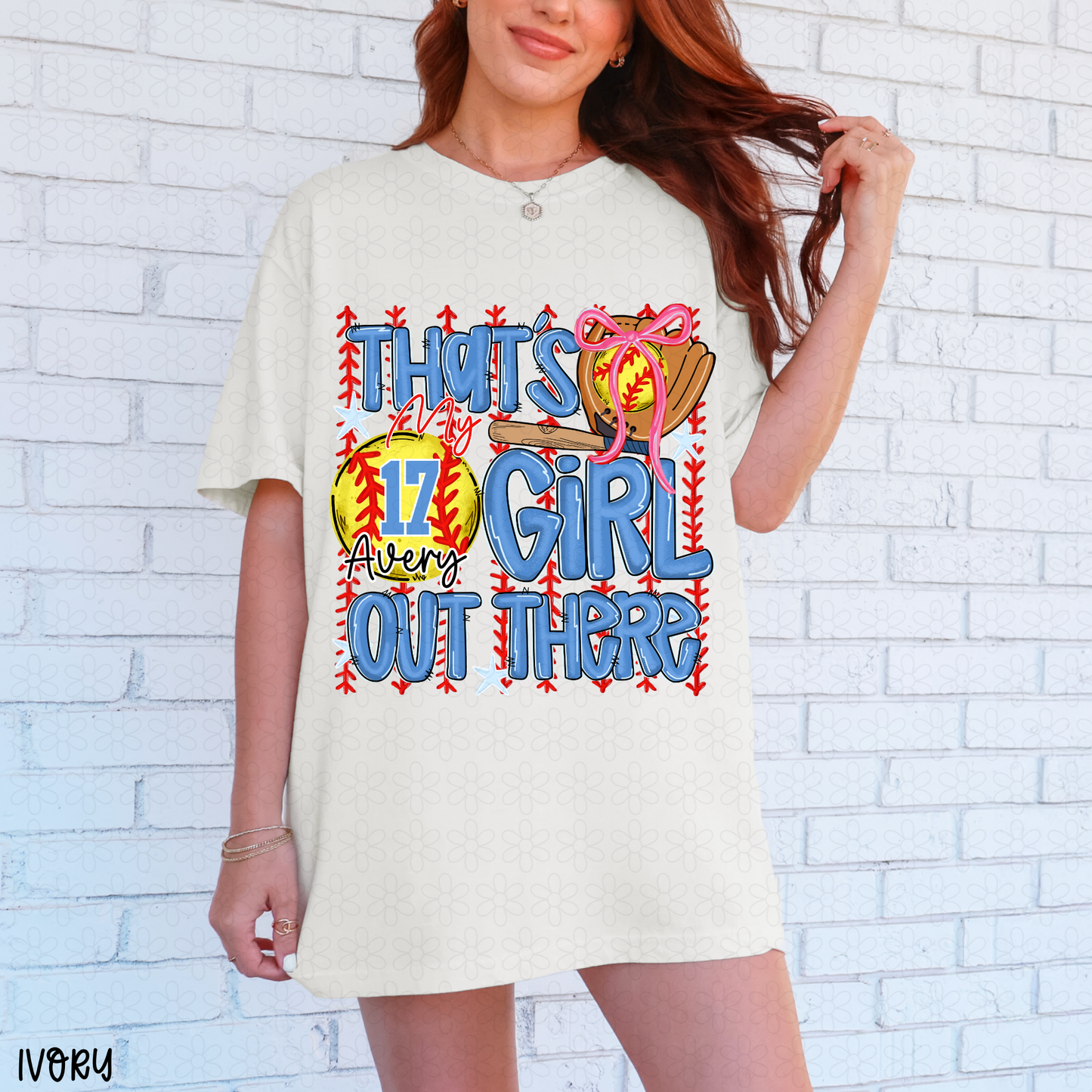 That's my Girl out there custom name and number DTF Transfer