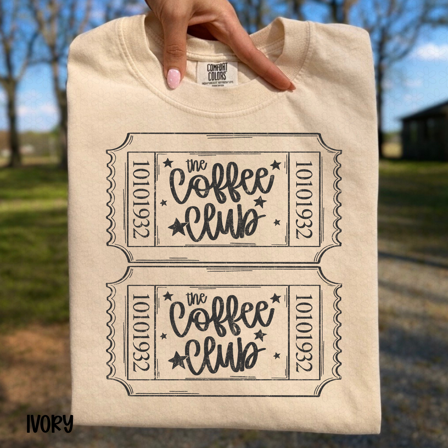 The Coffee Club Stamp- Black DTF Transfer