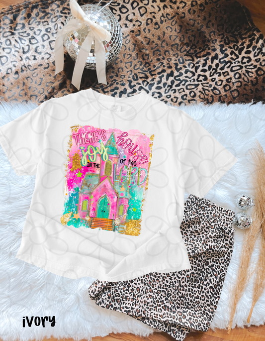 There's Joy In The House Of The Lord Church Kids Completed Tee