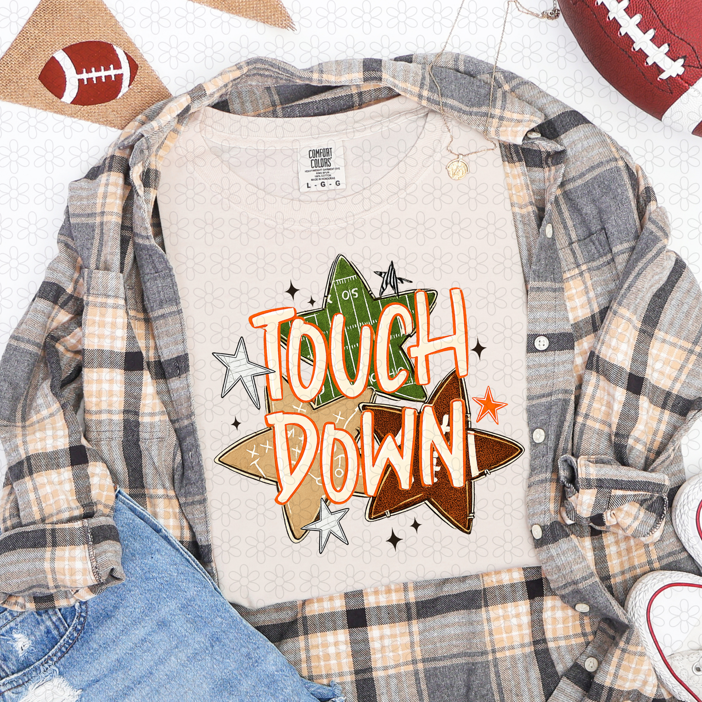 Touch down stars FALL DTF Transfer