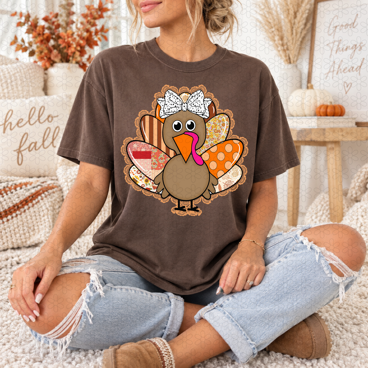 Turkey Quilted DTF Transfer