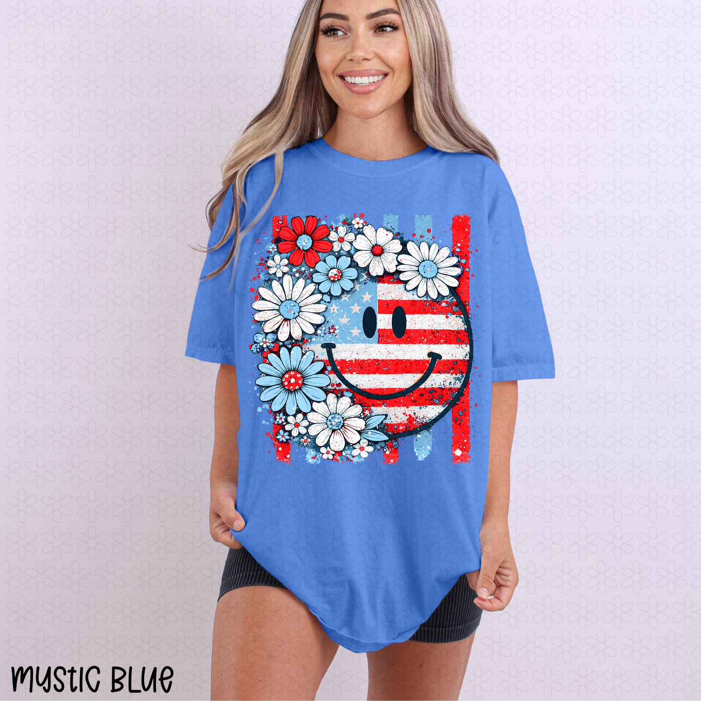USA Smiley DTF Transfer