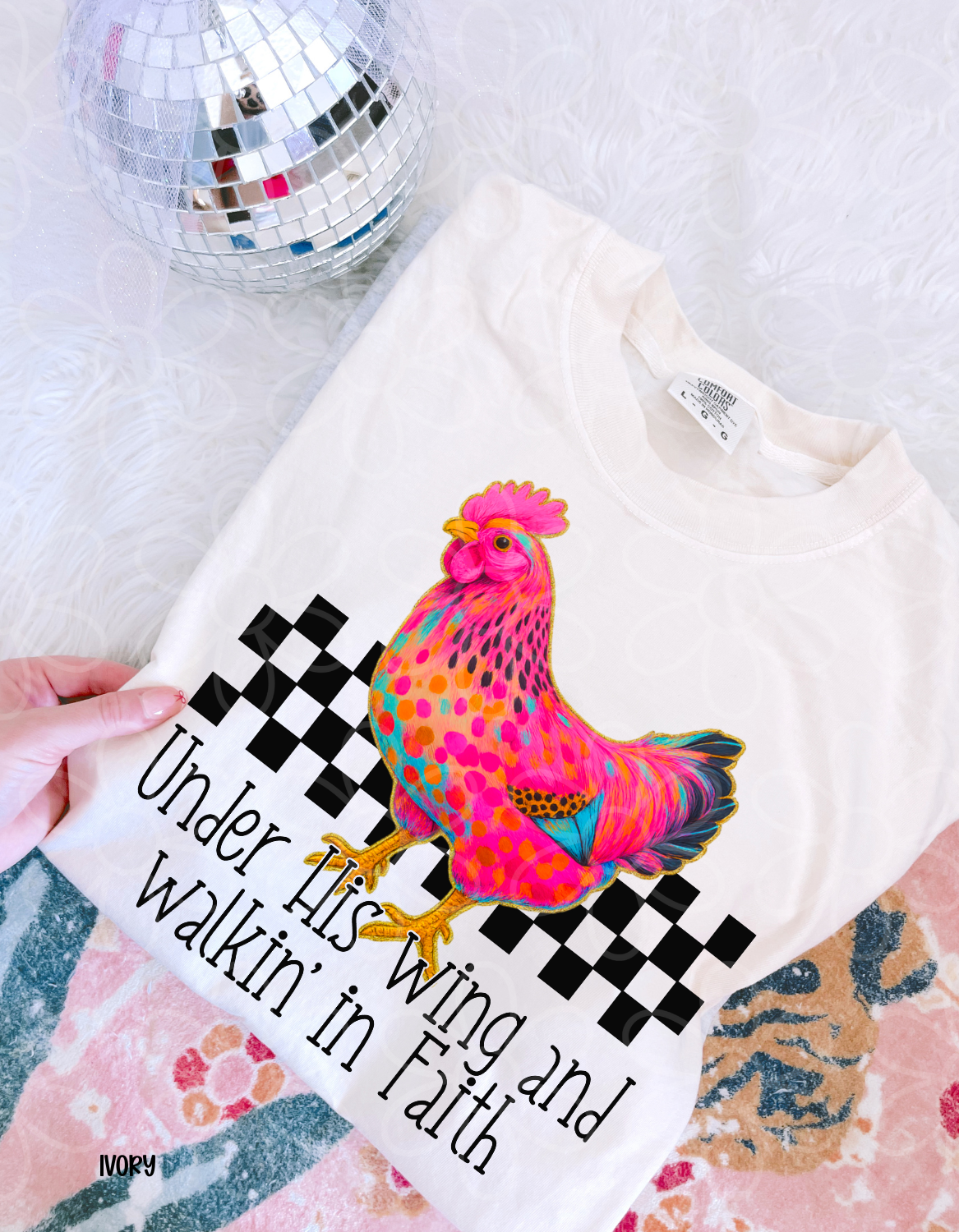 Under His Wing And Walkin In Faith Kids Completed Tee