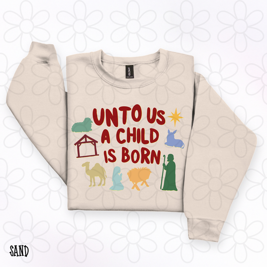 Unto Us A Child Is Born Kids Completed Tee
