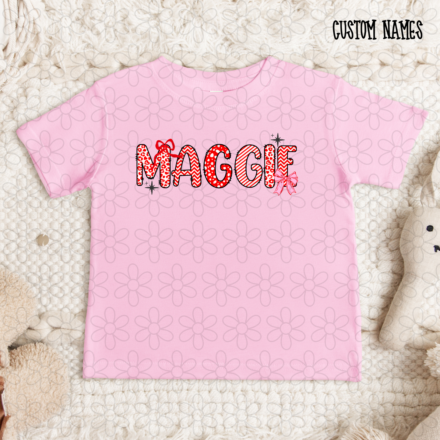 Valentines Day Red Custom Name DTF Transfer