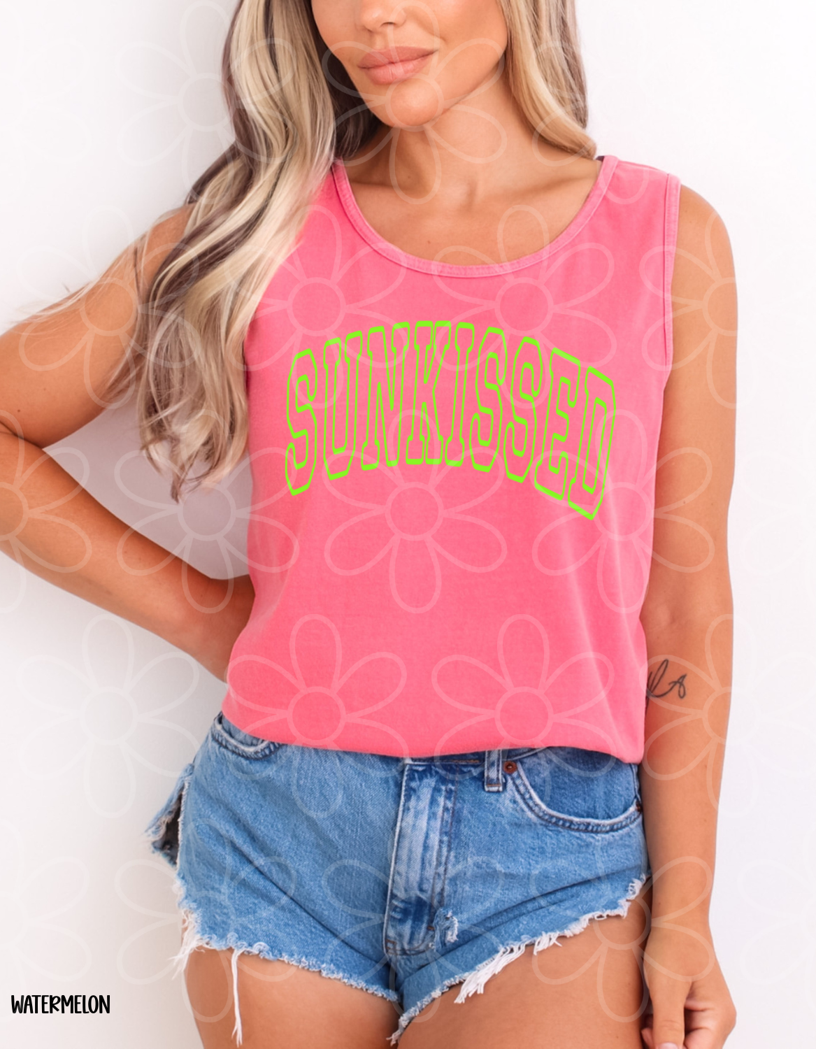 Varsity Green Sun Kissed Completed Tee