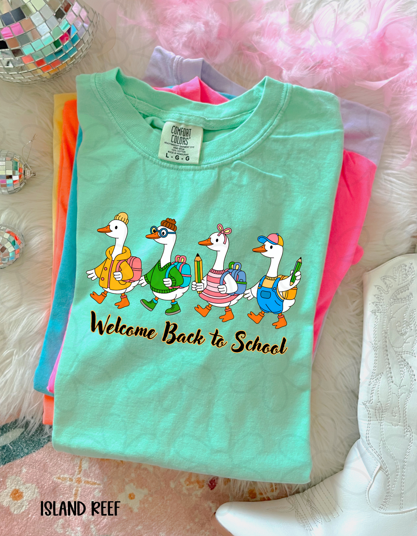 Welcome Back To School Goose Kids Completed Tee
