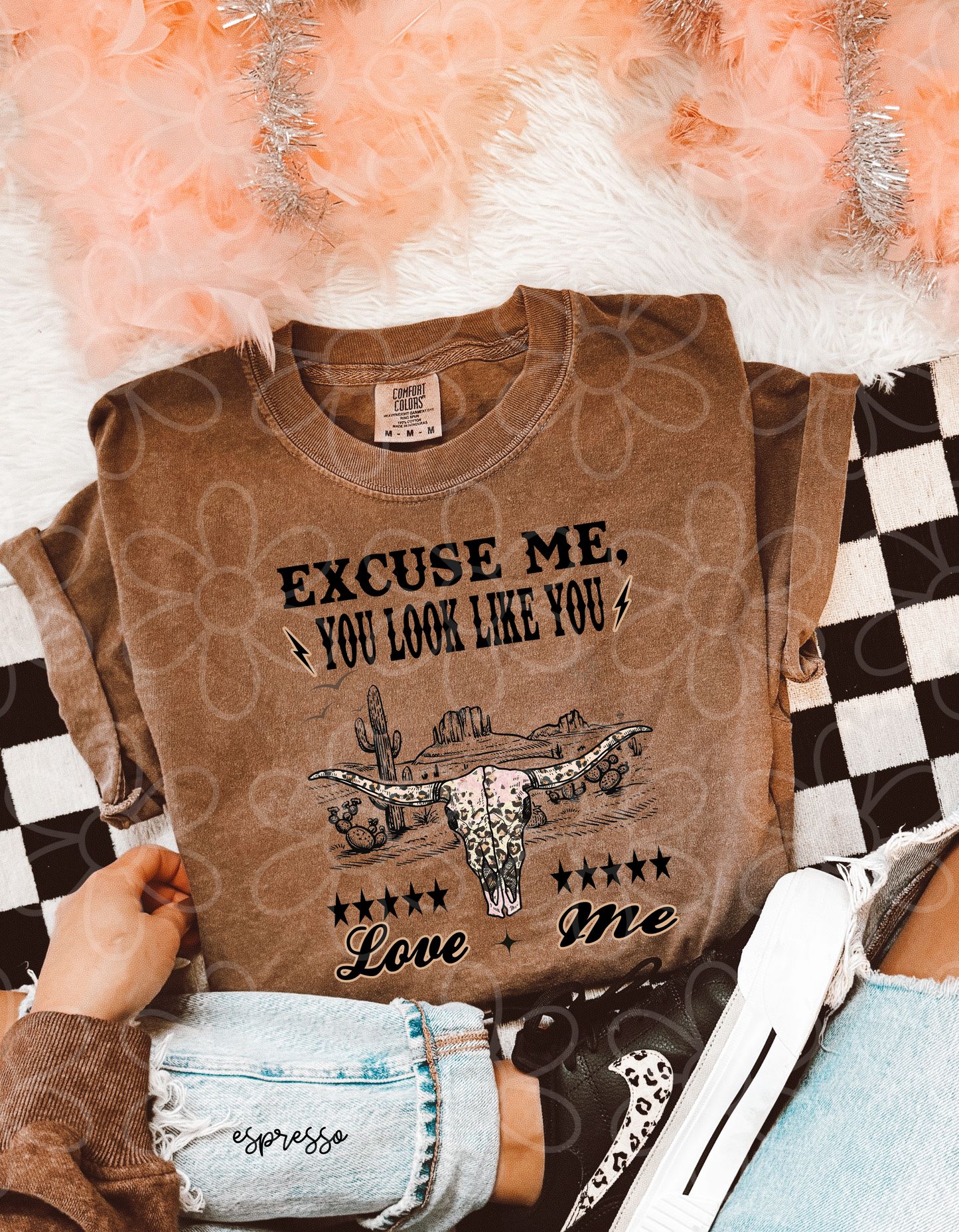 Western Excuse Me You Look Like You Love Me Completed Tee
