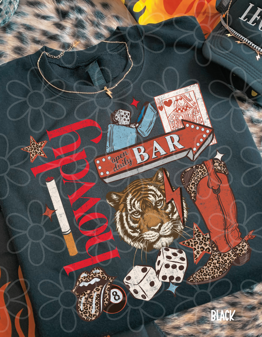 Western Howdy Leopard  DTF Transfer