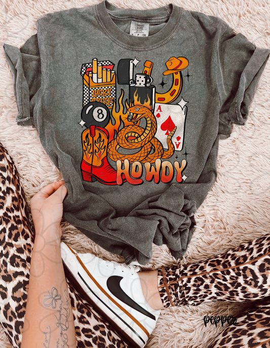 Western Howdy Snake DTF Transfer