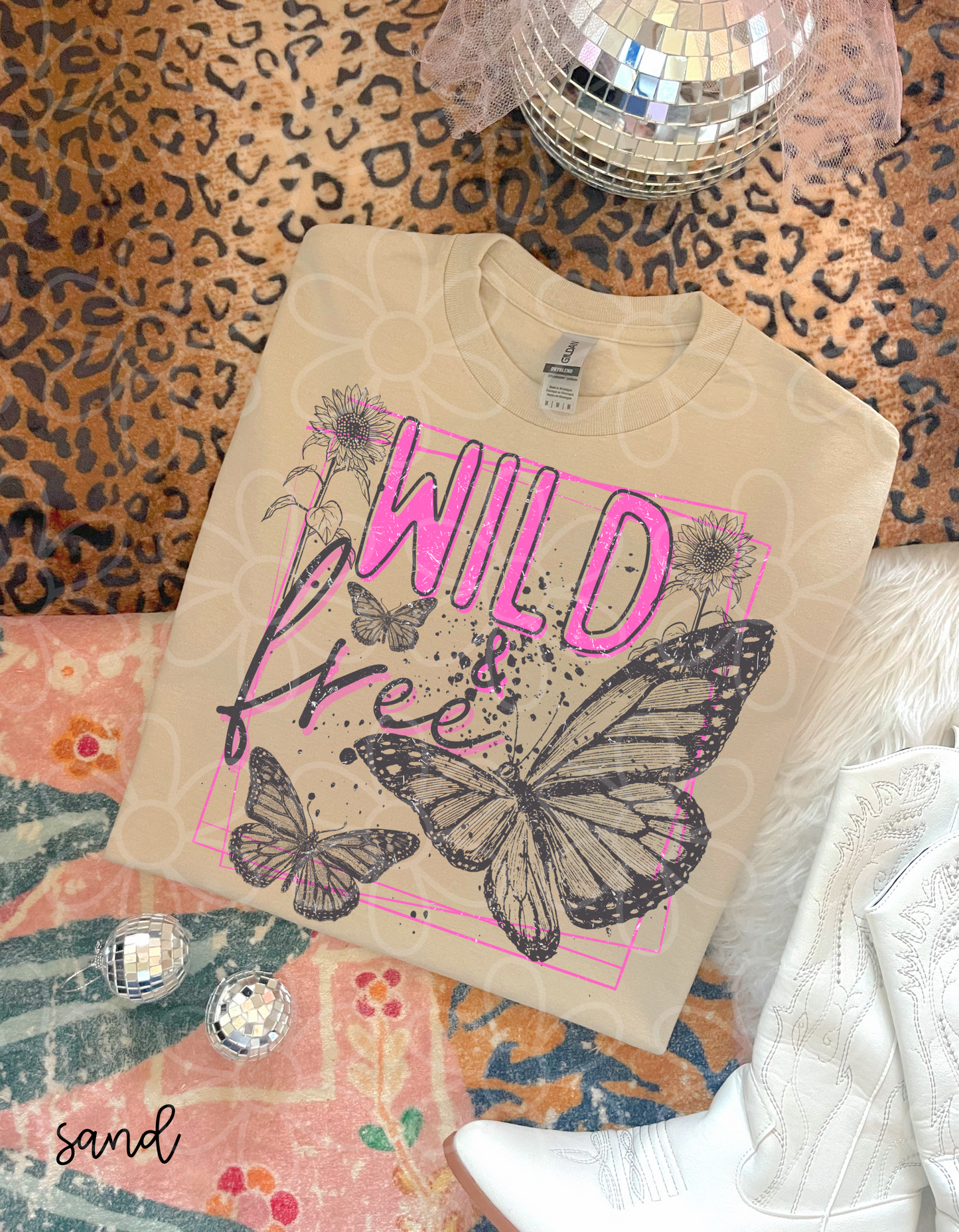 Wild & Free Butterfly Kids Completed Tee