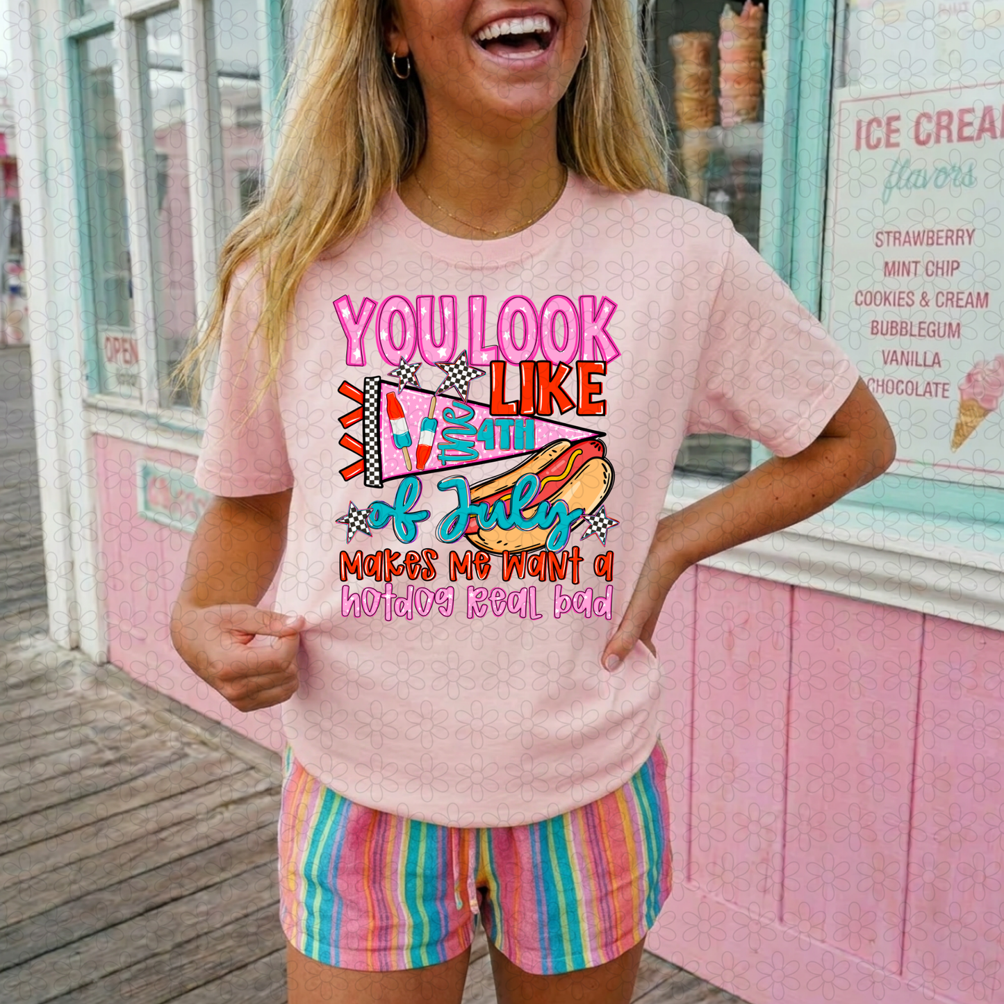 YOU LOOK LIKE THE 4TH OF JULY-PINK DTF Transfer