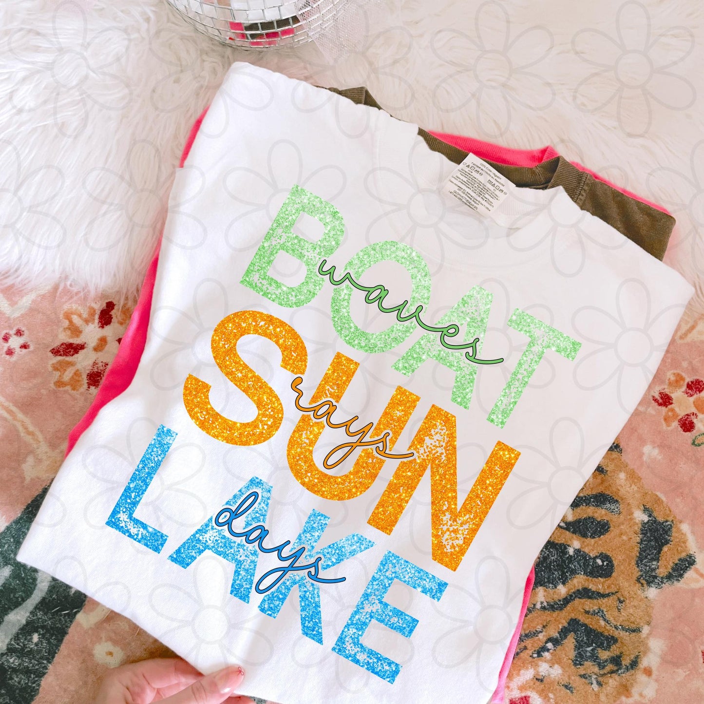 Boat Waves Sun Rays Lake Days Completed Tee