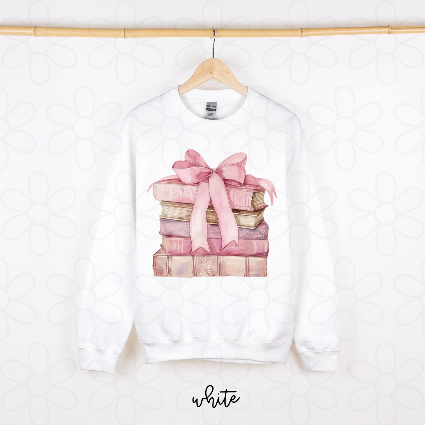 Pink Coquette Bow Books DTF Transfer