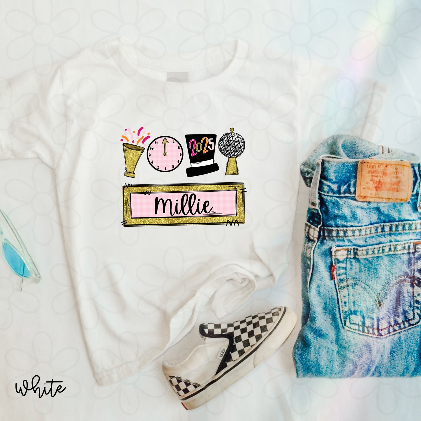 Custom Name New Years Kids Completed Tee