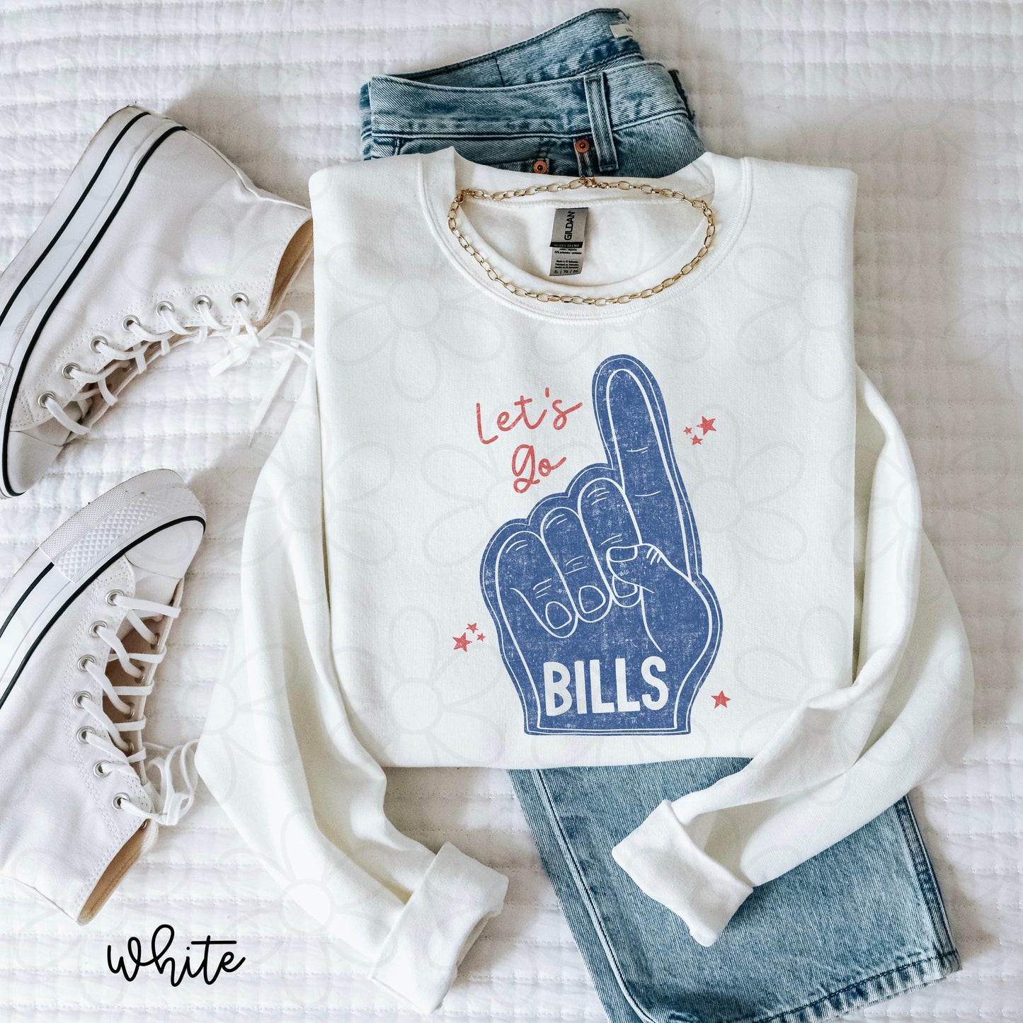 Let's Go Bills Foam Finger DTF Transfer