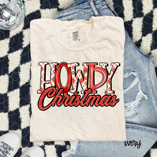 Howdy Christmas Kids Completed Tee