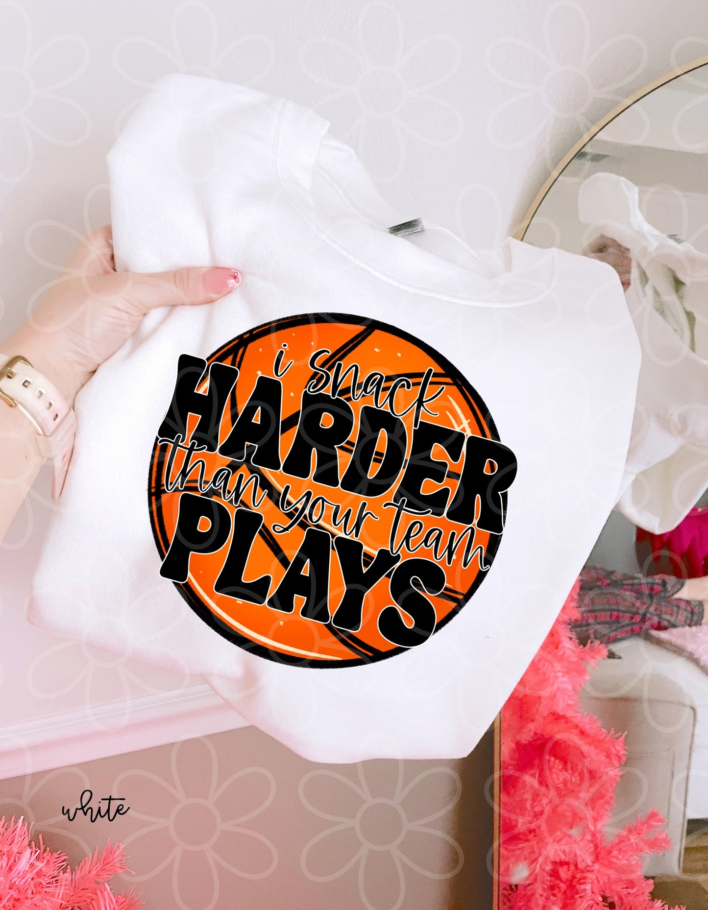 Basketball I Snack Harder Than Your Team Plays Kids Completed Tee
