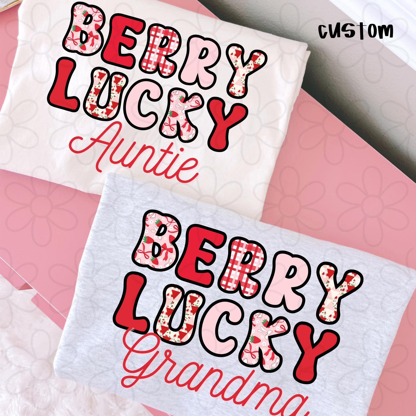 Custom Berry Lucky Names Kids Completed Tee
