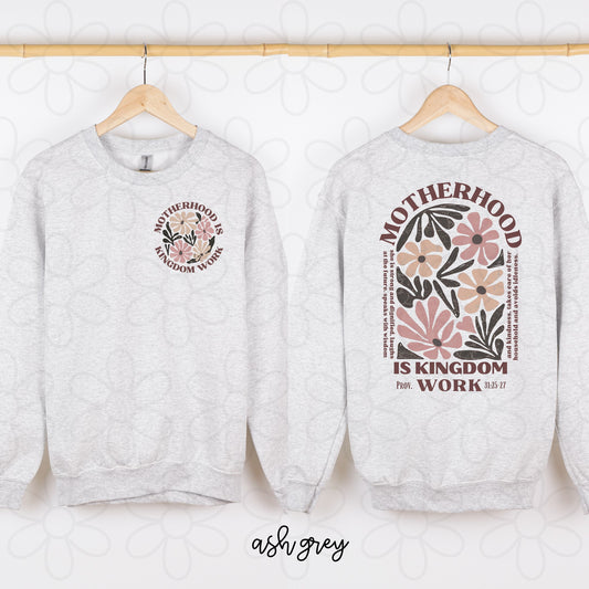 Motherhood Is Kingdom Work Completed Tee
