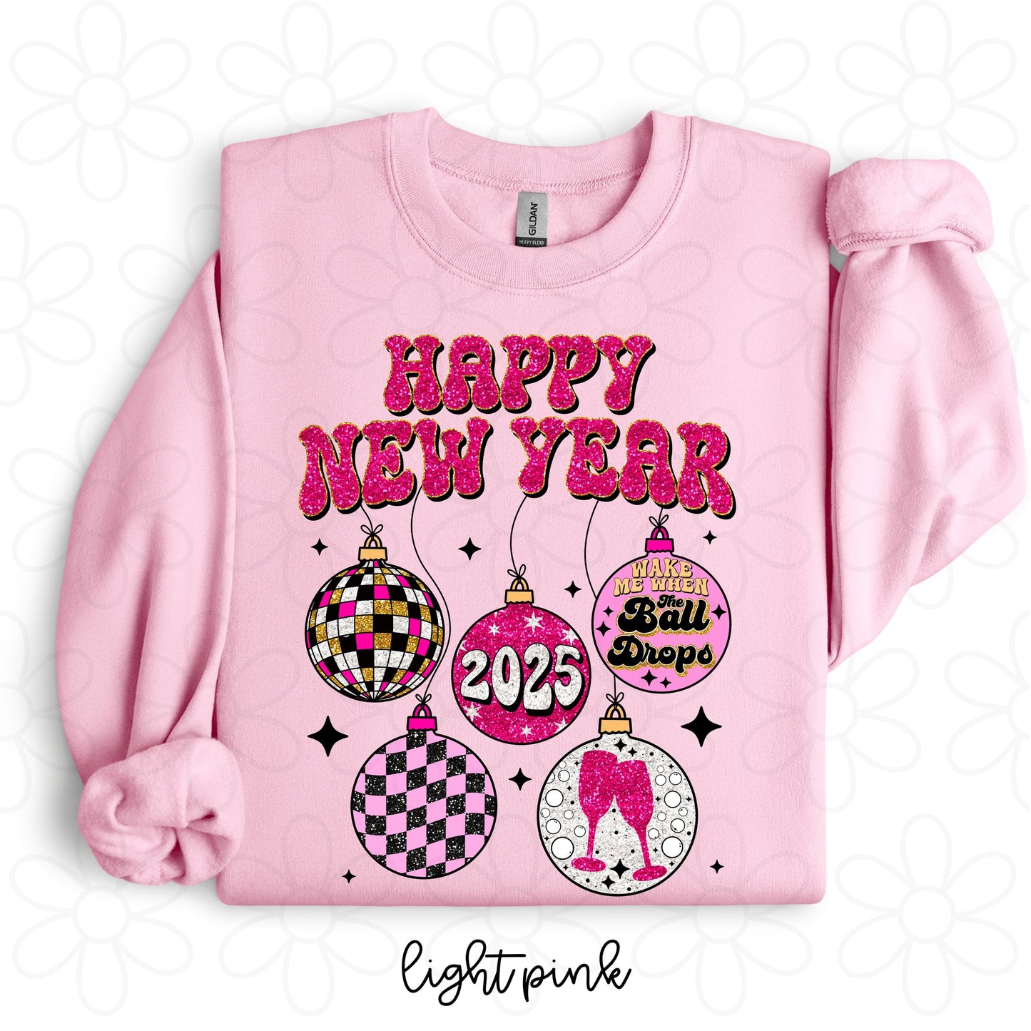 Happy New Year Ornament DTF Transfer
