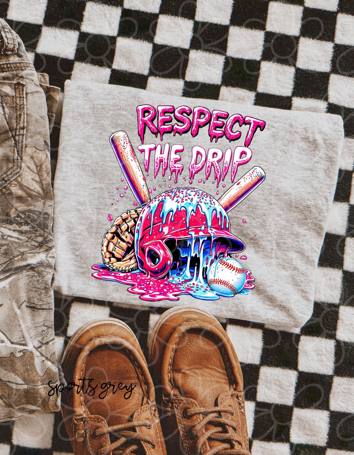 Respect The Drip Baseball Completed Tee